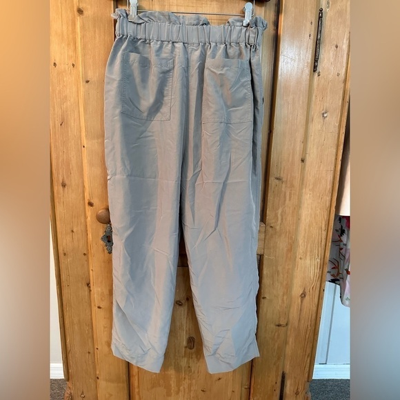 🎉Prologue Trousers W/Decorative Waistband & Sash Greige Color Size M - Picture 2 of 11